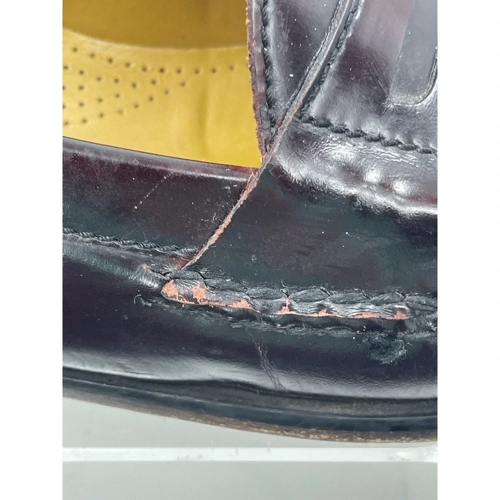 Cole Haan 03504 Burgundy Leather Moc‎ Toe Penny Loafers Men's 10.5 D